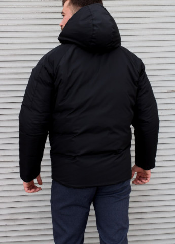 Черная зимняя мужская зимняя куртка с капюшоном Vakko