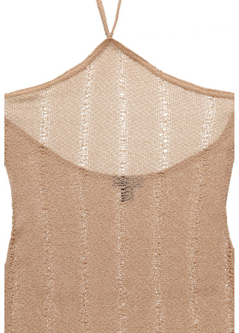 Бежева пляжна сукня силуетна PrettyLittleThing однотонна