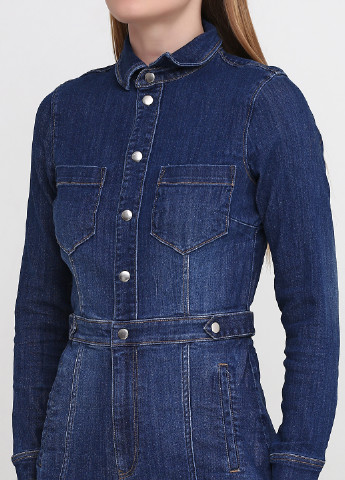 Комбінезон H&M комбінезон-шорти однотонний синій джинсовий