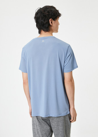 Серо-голубая футболка KOTON