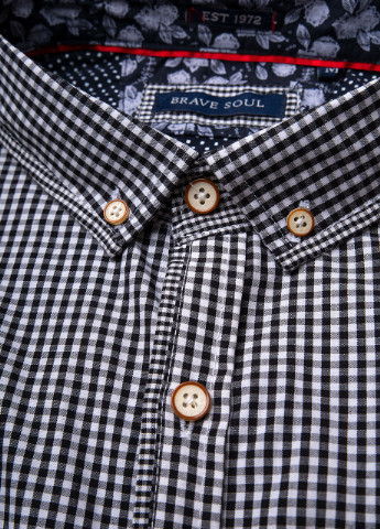 Черная рубашка в клетку Brave Soul
