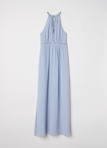 Світло блакитна вечірня сукня в стилі армпір H&M однотонна