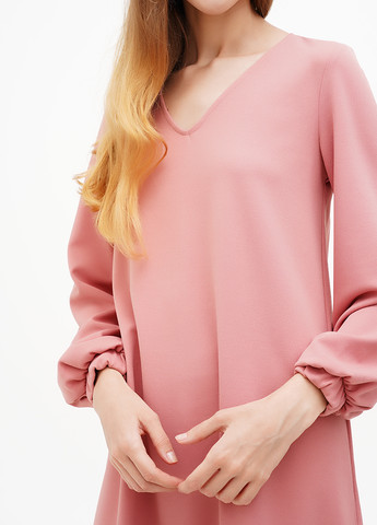 Розовое кэжуал платье а-силуэт Terranova однотонное