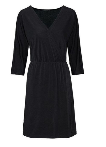 Черное базовое платье на запах Esmara