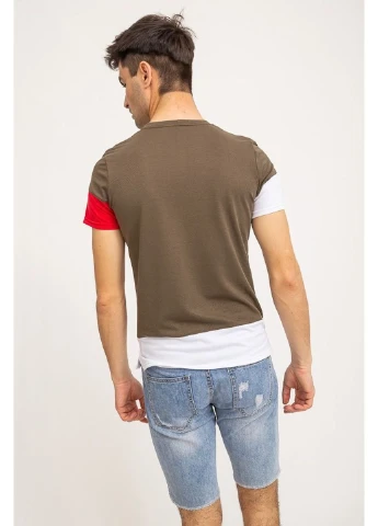 Хаки (оливковая) футболка мужская 119r794 Агир