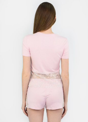 Світло-рожева всесезон піжама (футболка, шорти) NEL