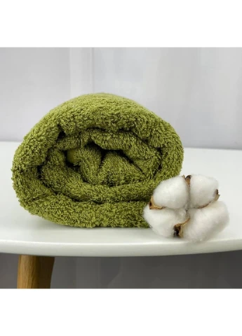 Полотенце банное махровое Febo Vip Cotton Турция 6337 хаки 70х140 см No Brand комбинированный