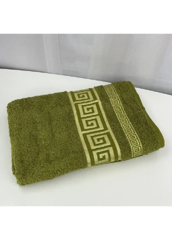 Полотенце банное махровое Febo Vip Cotton Турция 6337 хаки 70х140 см No Brand комбинированный