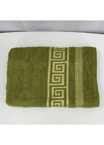 Полотенце банное махровое Febo Vip Cotton Турция 6337 хаки 70х140 см No Brand комбинированный
