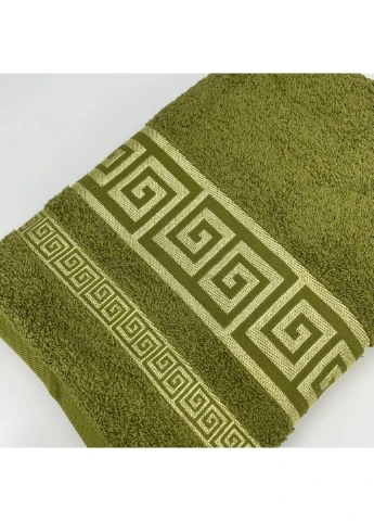 Полотенце банное махровое Febo Vip Cotton Турция 6337 хаки 70х140 см No Brand комбинированный