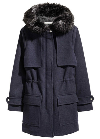 Темно-синє зимнє Пальто H&M