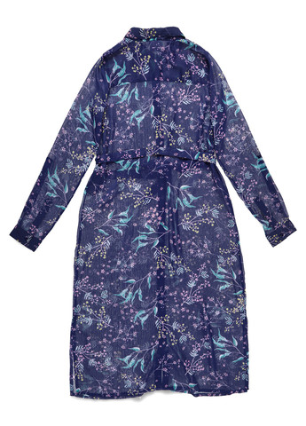 Синее кэжуал платье рубашка Mamalicious с цветочным принтом