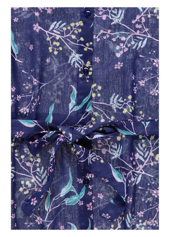 Синее кэжуал платье рубашка Mamalicious с цветочным принтом