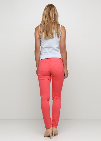 Штани Ashley Brooke завужені однотонні рожеві джинсові бавовна