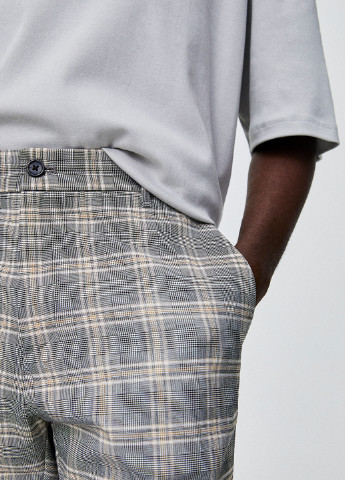 Серые кэжуал демисезонные прямые брюки Pull & Bear