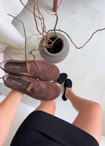 Meideli Туфлі лофери кавовий з штучна замша, — демісезон (347644756)