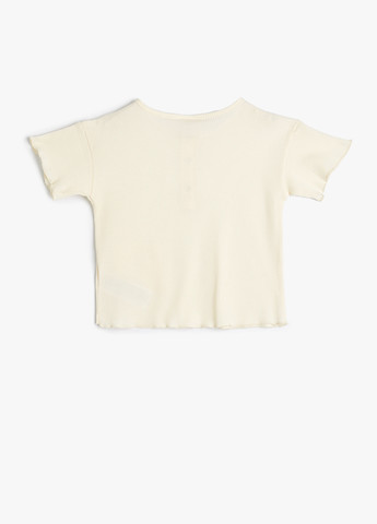 Светло-бежевая летняя футболка KOTON