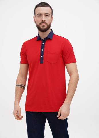 Красная футболка-поло для мужчин Ralph Lauren колор блок