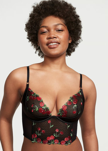 Чорний демісезонний комплект (бюстьє, трусики) Victoria's Secret