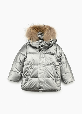 Серая зимняя куртка No Brand