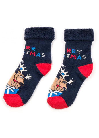 Тёмно-синие носки с лосем (m1c0101-2028-1-blue) BNM демисезон (251770609)