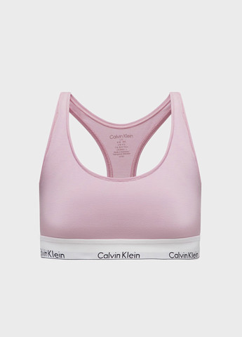 Светло-розовый топ бюстгальтер Calvin Klein без косточек хлопок