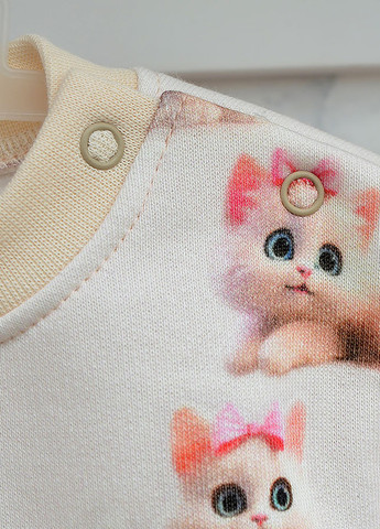 Бежевий демісезонний костюм (світшот, штани) Blanka