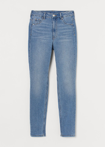 Синие демисезонные укороченные, скинни джинсы H&M