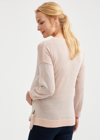 Светло-бежевый демисезонный свитер пуловер DeFacto