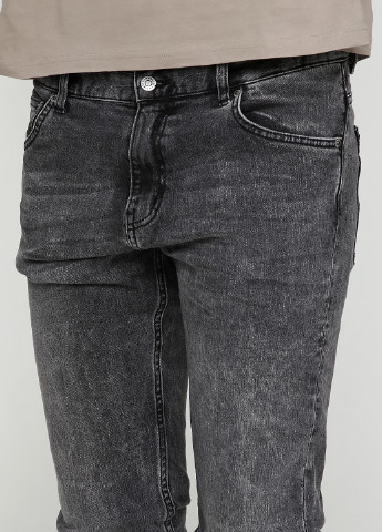 Темно-серые демисезонные слим джинсы MTWTFSS Weekday