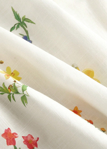 Комбінезон SHEIN комбінезон-брюки квітковий білий кежуал бавовна