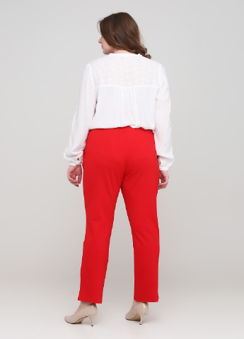 Красные кэжуал демисезонные прямые брюки Zauberhose