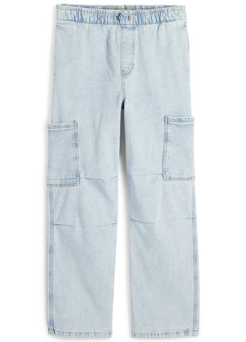 Голубые демисезонные карго джинсы C&A