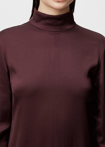 Бордовое кэжуал платье а-силуэт, платье-водолазка Drykorn однотонное