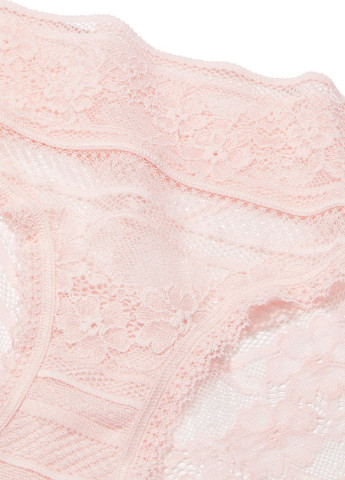 Трусики Victoria's Secret сліп однотонні рожеві повсякденні мереживо, поліамід