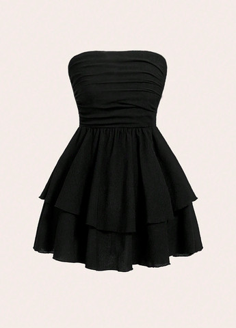 Чорна кежуал сукня бебі долл SHEIN однотонна