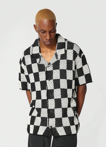 Цветная кэжуал рубашка в клетку SHEIN