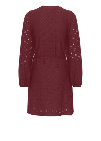 Бордовое кэжуал платье Only однотонное