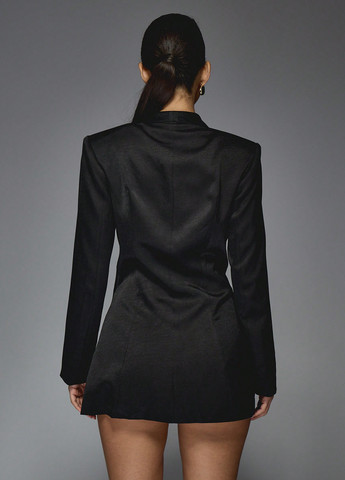 Чорна кежуал сукня сукня-жакет SHEIN однотонна