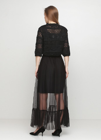 Черный демисезонный комплект (платье, жакет) Victoria'G