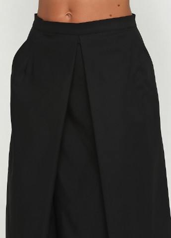 Черная офисная однотонная юбка H&M а-силуэта (трапеция)