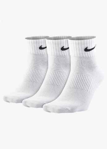 Шкарпетки (3 пари) Nike логотипи білі спортивні