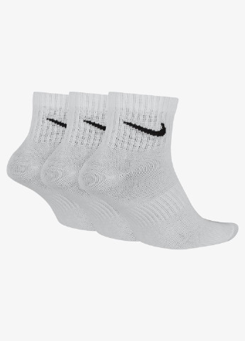 Шкарпетки (3 пари) Nike логотипи білі спортивні