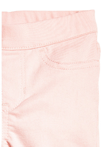 Бриджи H&M средняя талия бледно-розовые кэжуалы