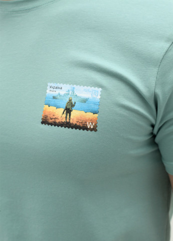 Мятная футболка "почтовая марка" Hope