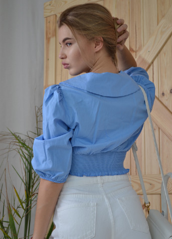 Голубая летняя блуза Karon