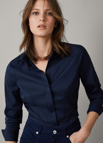 Темно-синя блуза Massimo Dutti