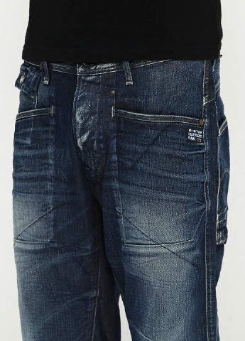 Темно-синие демисезонные прямые джинсы G-Star Raw
