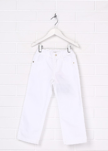 Белые демисезонные прямые джинсы Amore