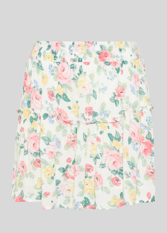 Белая цветочной расцветки юбка C&A